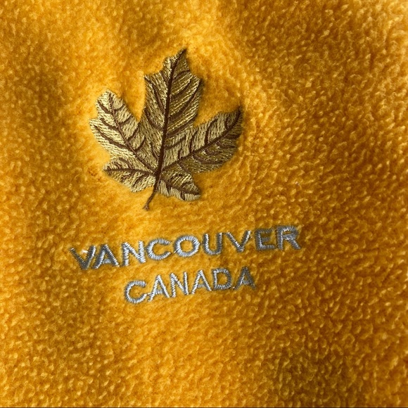 Vintage Yellow Vancouver Canada Fleece Vest - Picture 2 of 6